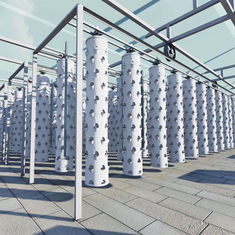 Hydroponic Tower - 스마트 행잉 컬럼 수경 재배 회전