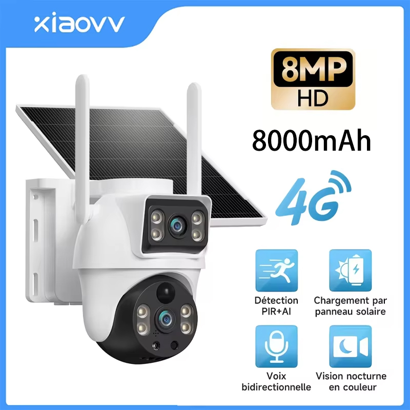 Garden Camera - XIAOVV 8MP 4G LTE 태양광 야외