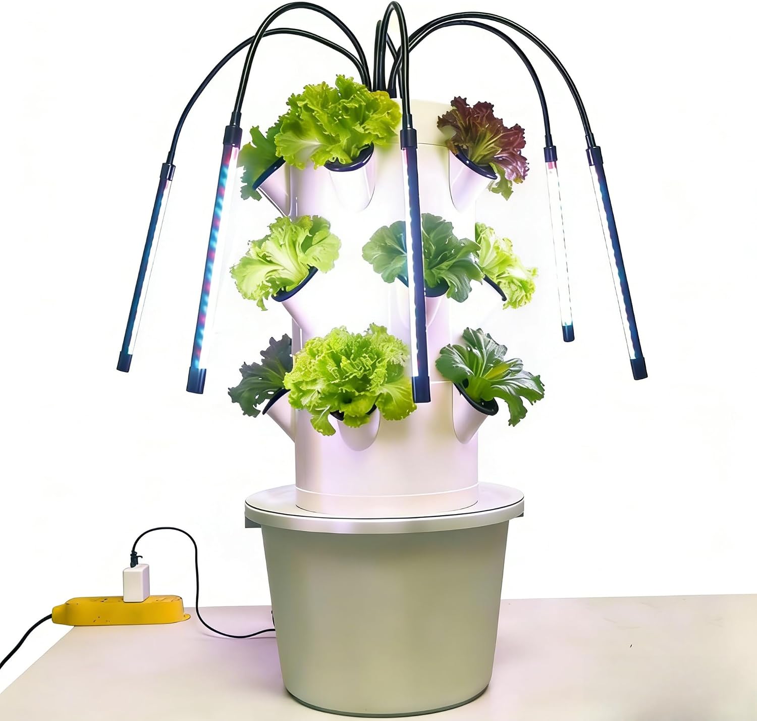 Hydroponic Tower - 수직 수경 재배 시스템 3단 15구
