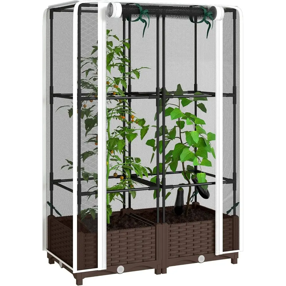 트렐리스가 있는 높은 화단, 46.5 토마토 지지대,  - Self Watering Planter 리뷰 및 가격