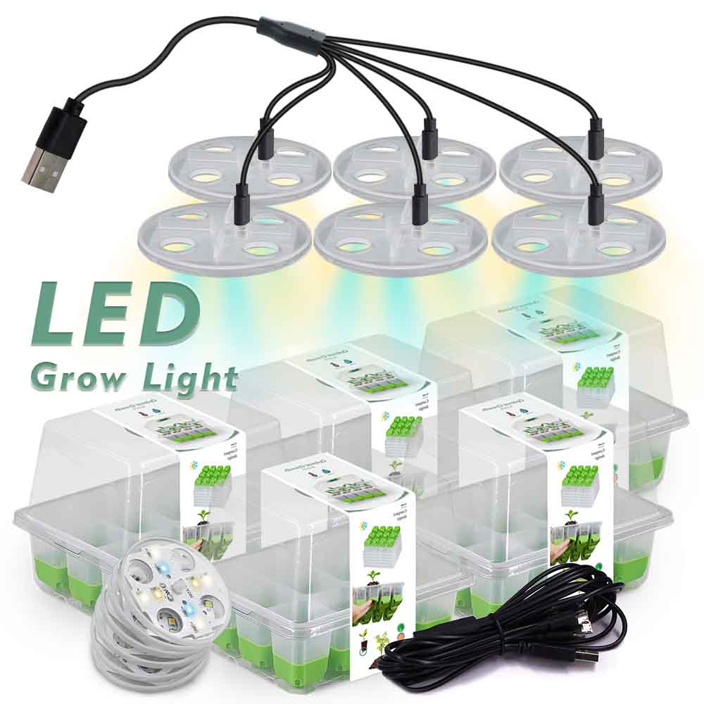 LED 성장 조명 모종 스타터 트레이 키트, 투명 커버 - Indoor Garden Kit 리뷰 및 가격