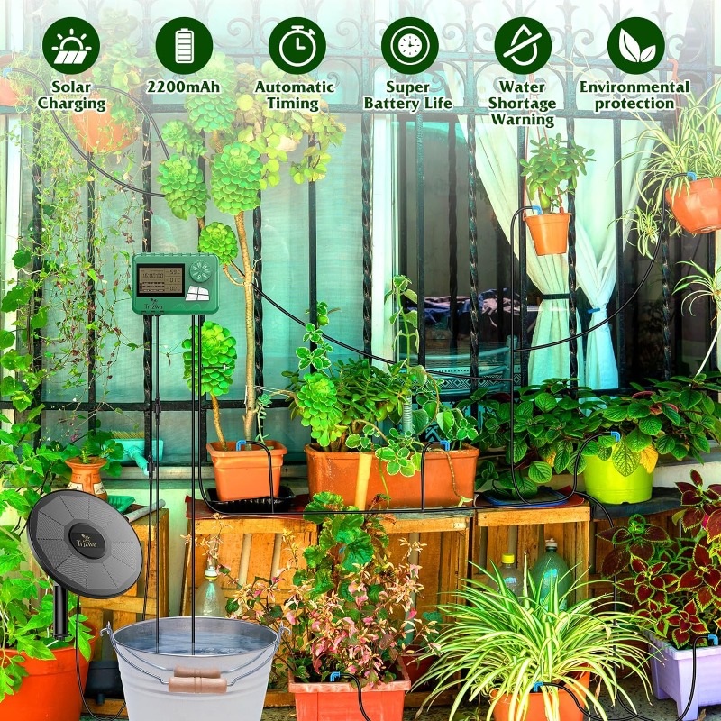 태양 관개 장비 자동 타이머가 있는 화분에 심은 식물용 - Plant Sensor 리뷰 및 가격