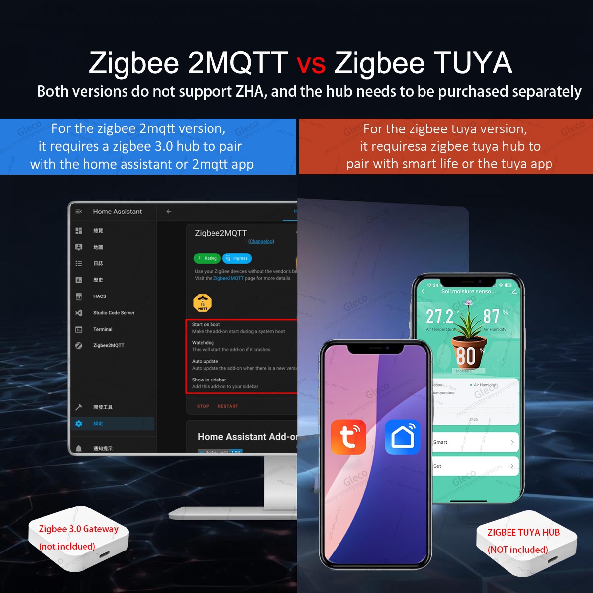 Zigbee 토양 수분 센서 미터 온도 습도 비옥도 광 - Plant Monitor 리뷰 및 가격